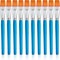 10 Pcs 3/4 Inch Flat Paint Brushes Acrylic Painting Craft Accessories Small Watercolor Paint Brushes Bulk for Adult Artist Detail Oil Canvas Face(8.1 x 0.9 x 3/4 Inch,Sky Blue)